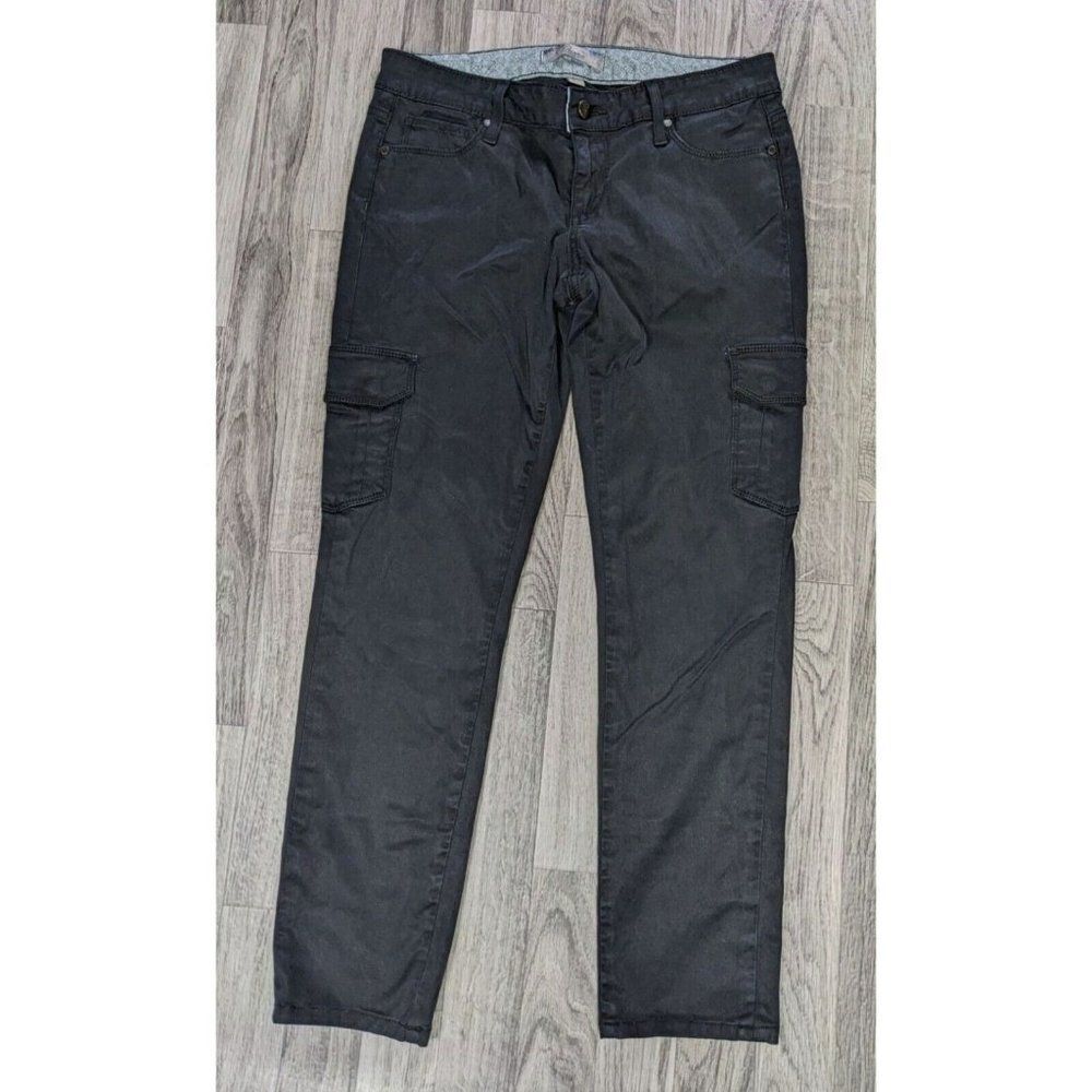 Paige Womens Size 26 Cargo Pockets Black Premium Denim Jeans
